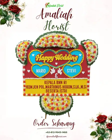 Papan Bunga Pernikahan Bambusari